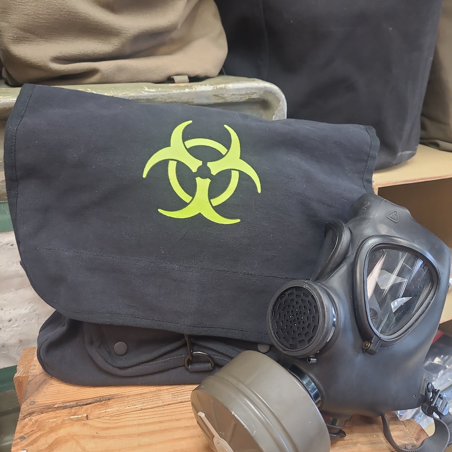 Vintage Bio-Hazard Messenger Bag