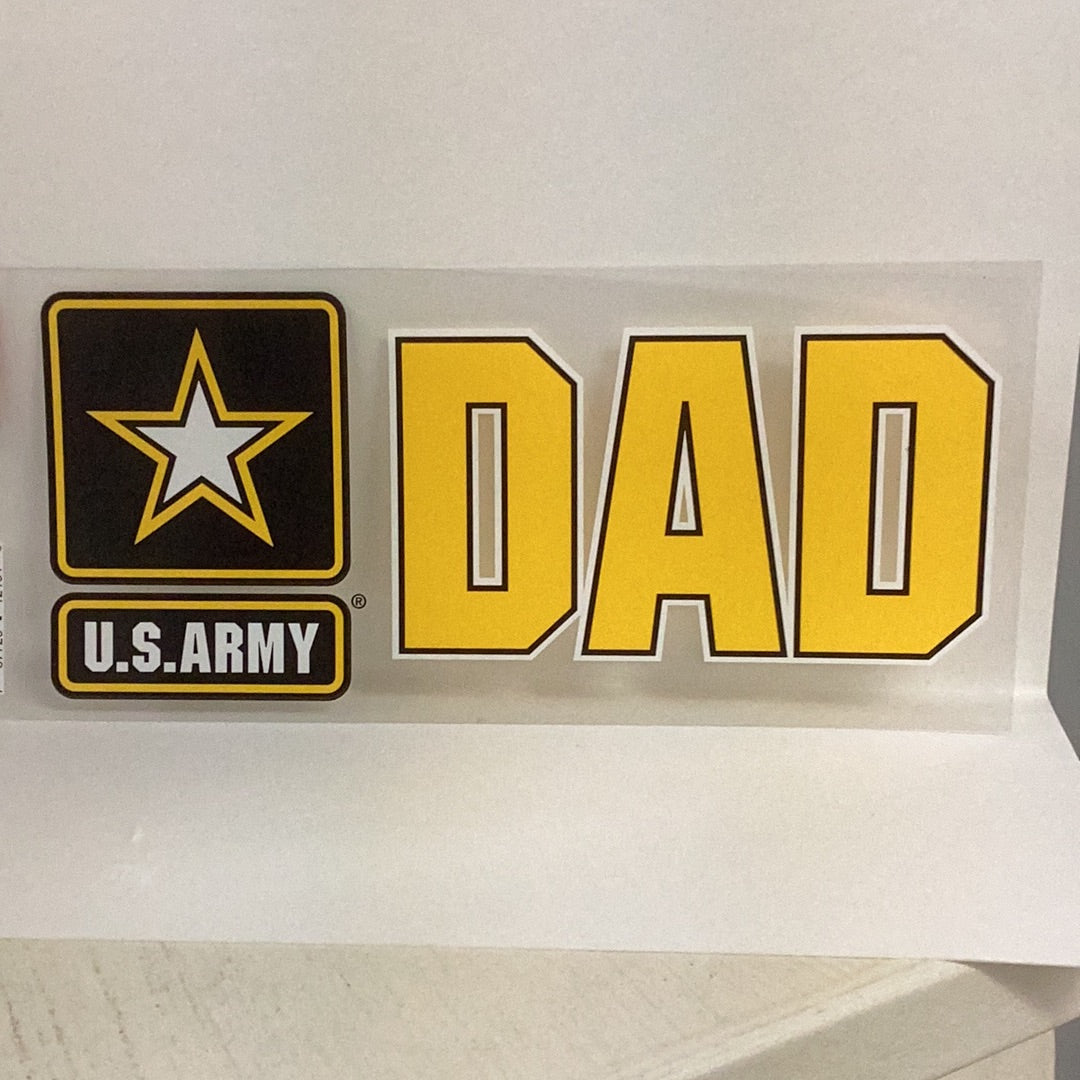 Army Dad Star Window Decal