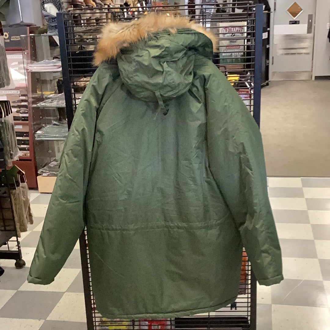 N-3B Style Military Parka, Sage, Imported