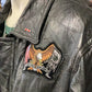 Vietnam Style Commemorative US Army Leather Jacket with Patches and Pins, 2XL, Imported
