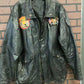 Vietnam Style Commemorative US Army Leather Jacket with Patches and Pins, 2XL, Imported
