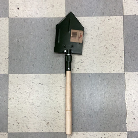 Folding Wooden Shovel with Pick