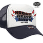 Hodge Trucker Cap with Retro Rocket Logo