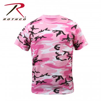 Pink Camo Short sleeve T-shirt
